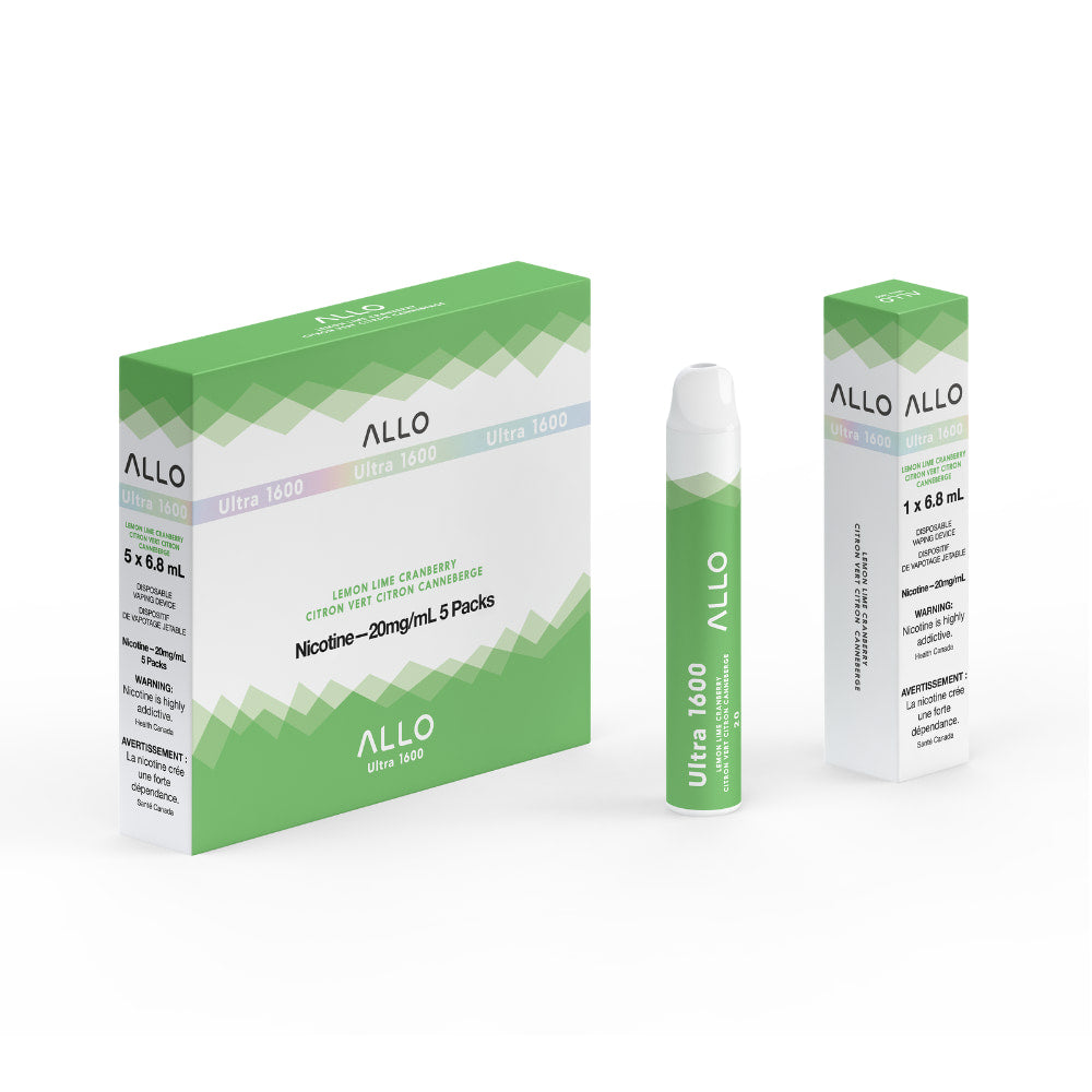 ALLO Ultra 1600 Lemon Lime Cranberry 6mL 1600 Puffs 20mg