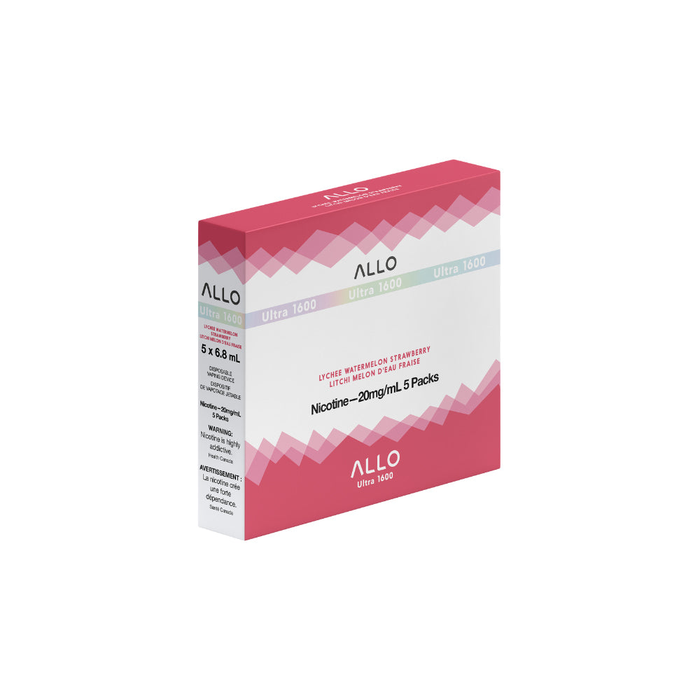 ALLO Ultra 1600 Lychee Watermelon Strawberry 6mL 1600 Puffs 20mg