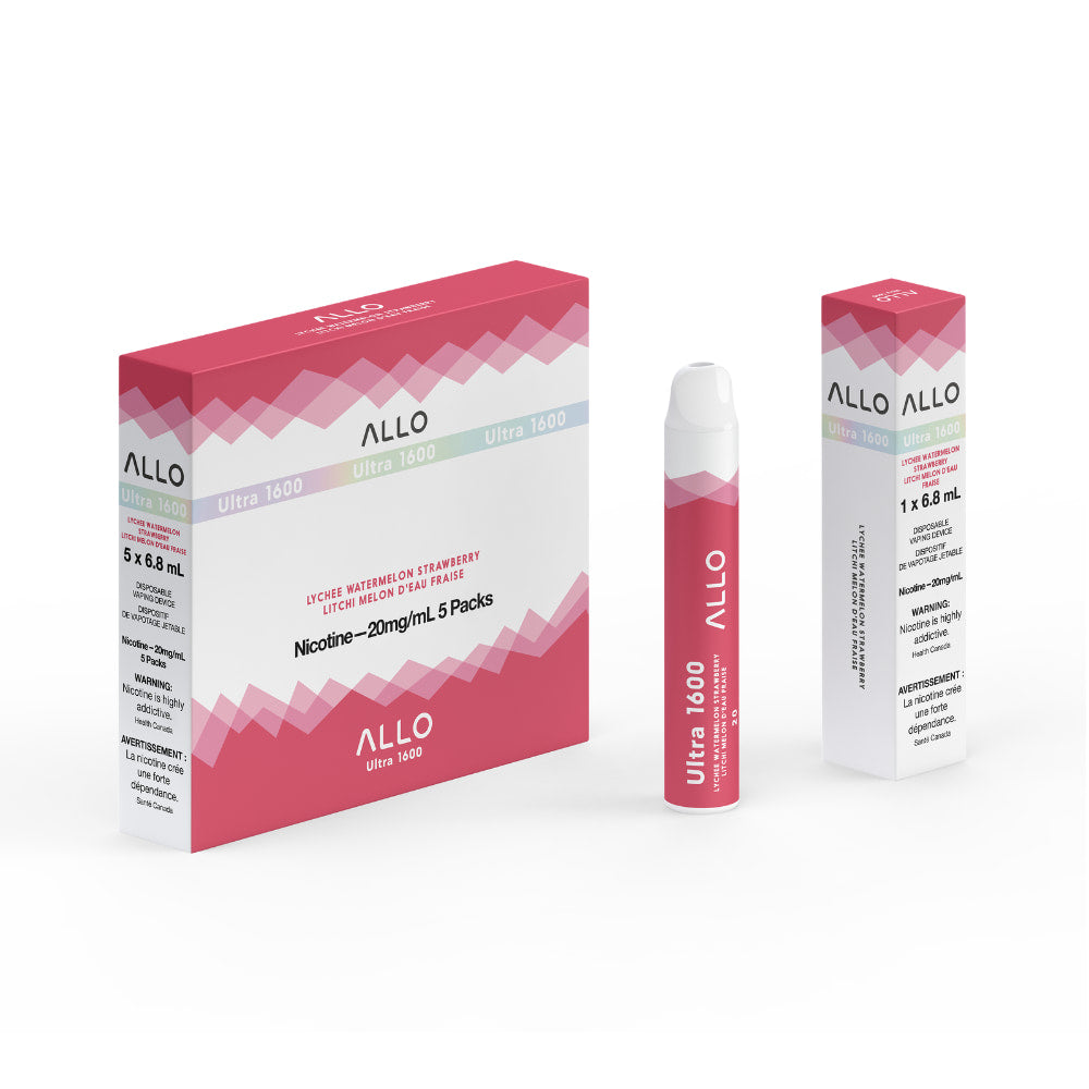 ALLO Ultra 1600 Lychee Watermelon Strawberry 6mL 1600 Puffs 20mg