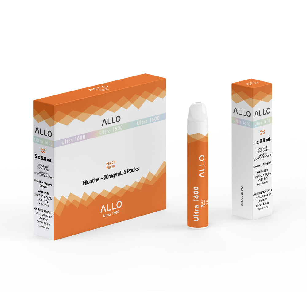 ALLO Ultra 1600 Peach 1600 6mL 1600 Puffs 20mg