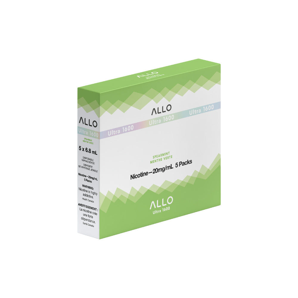 ALLO Ultra 1600 Spearmint 6mL 1600 Puffs 20mg