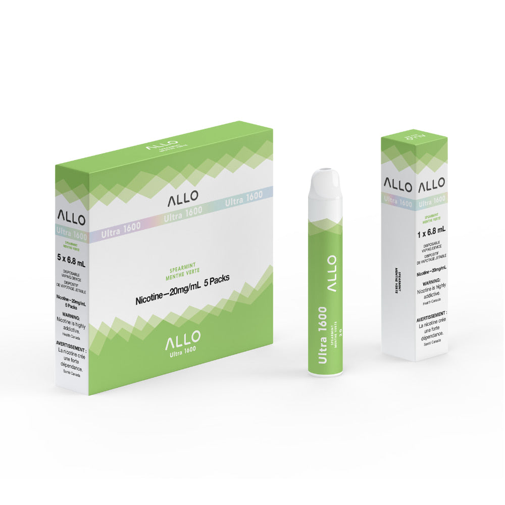 ALLO Ultra 1600 Spearmint 6mL 1600 Puffs 20mg