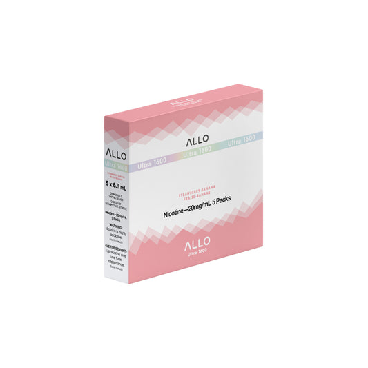 ALLO Ultra 1600 Strawberry Banana 6mL 1600 Puffs 20mg