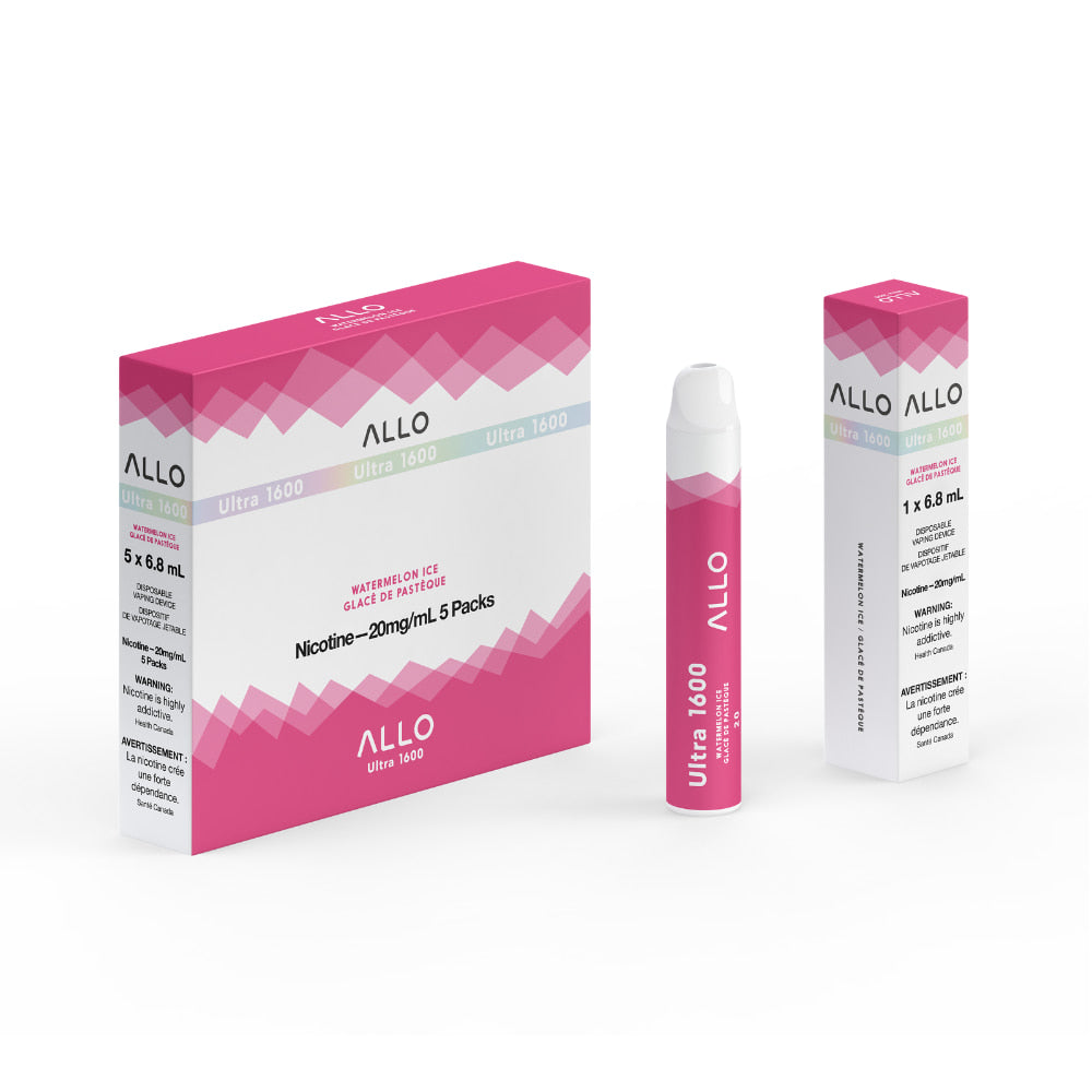 ALLO Ultra 1600 Watermelon Ice 6mL 1600 Puffs 20mg