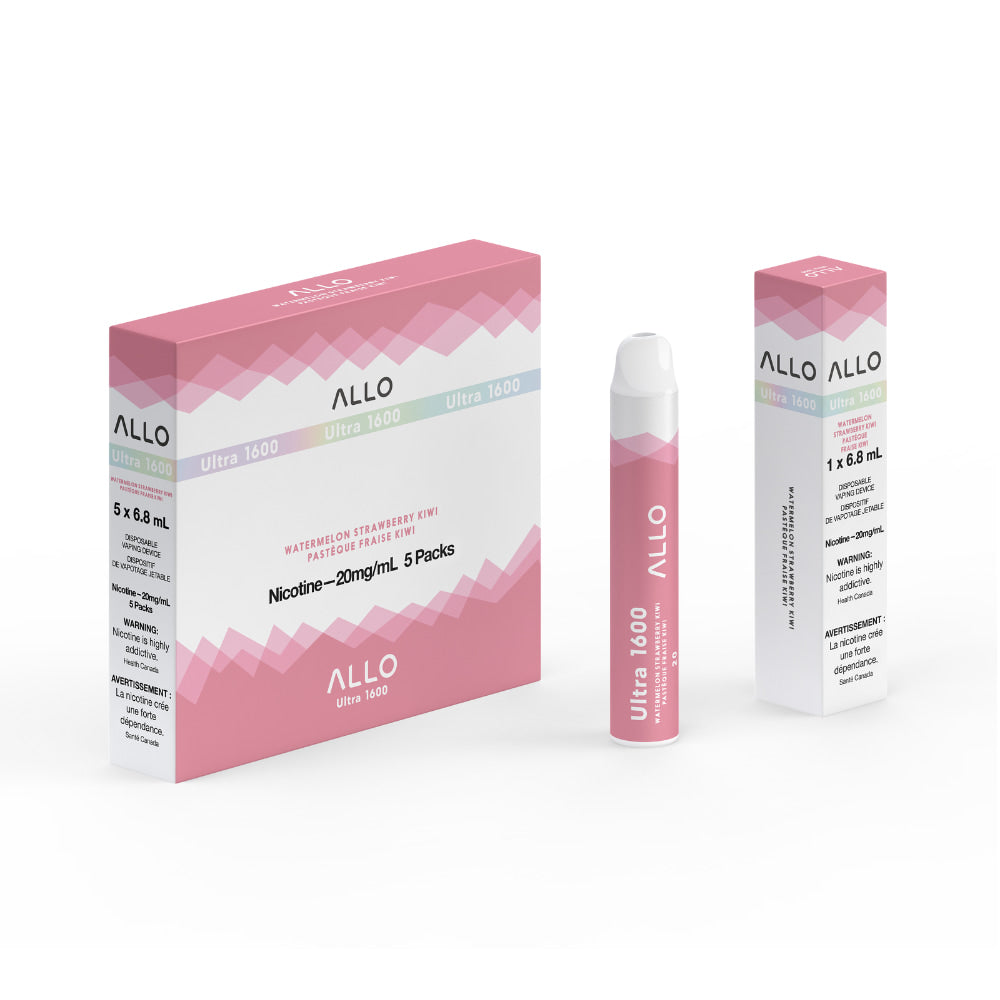 ALLO Ultra 1600 Watermelon Strawberry Kiwi 6mL 20mg 1600 Puffs