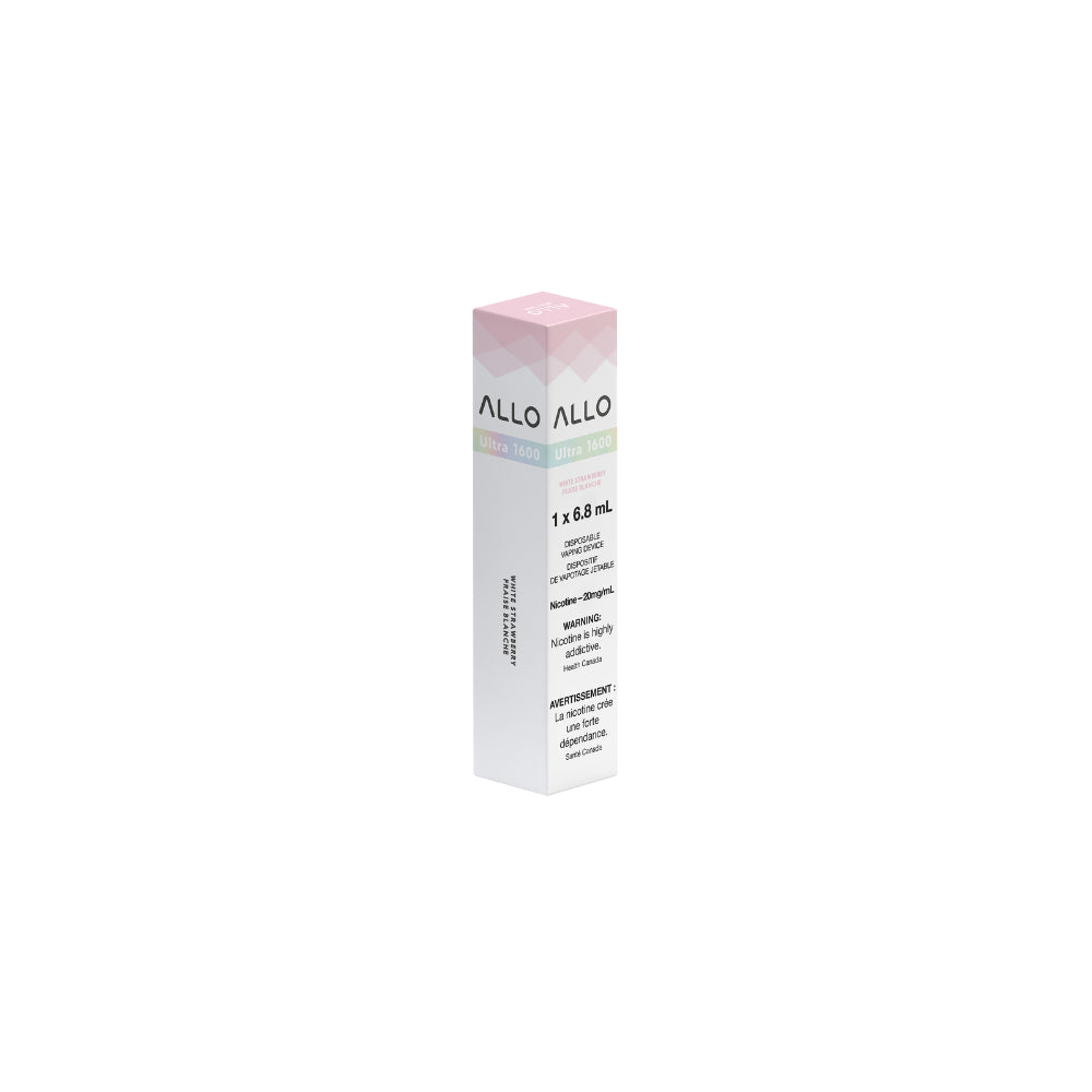 Allo Ultra 1600 White Strawberry 6mL 1600 Puffs 20mg