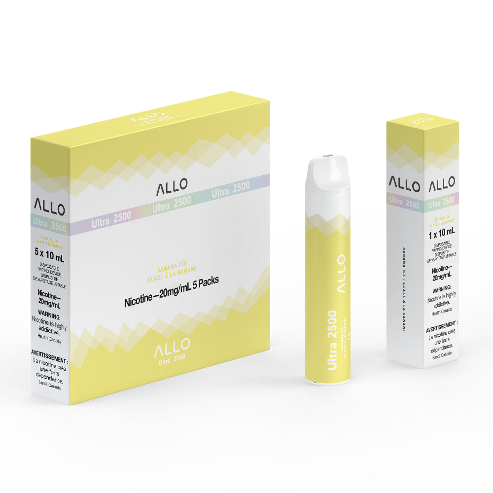 ALLO Ultra 2500 Banana Ice 8mL 2500 Puffs 20mg