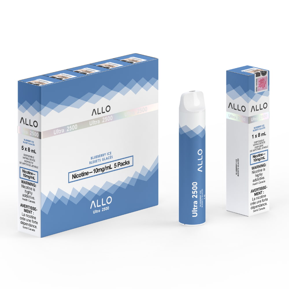 ALLO Ultra 2500 Blueberry Ice 10mL 2500 Puffs 10mg