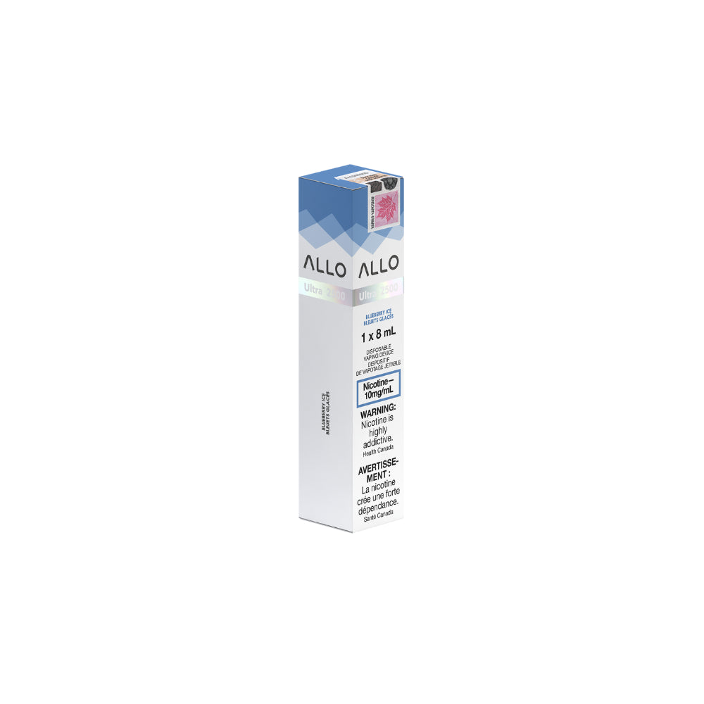 ALLO Ultra 2500 Blueberry Ice 10mL 2500 Puffs 10mg