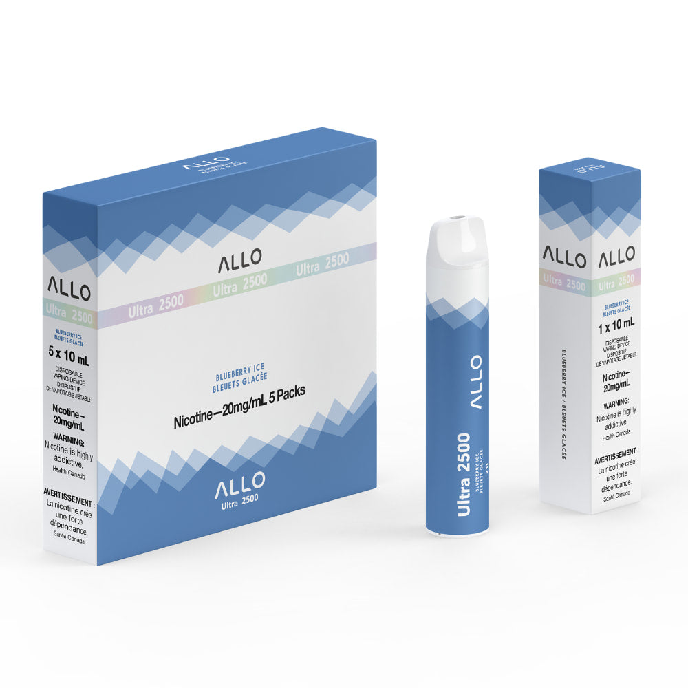 ALLO Ultra 2500 Blueberry Ice 10mL 2500 Puffs 20mg