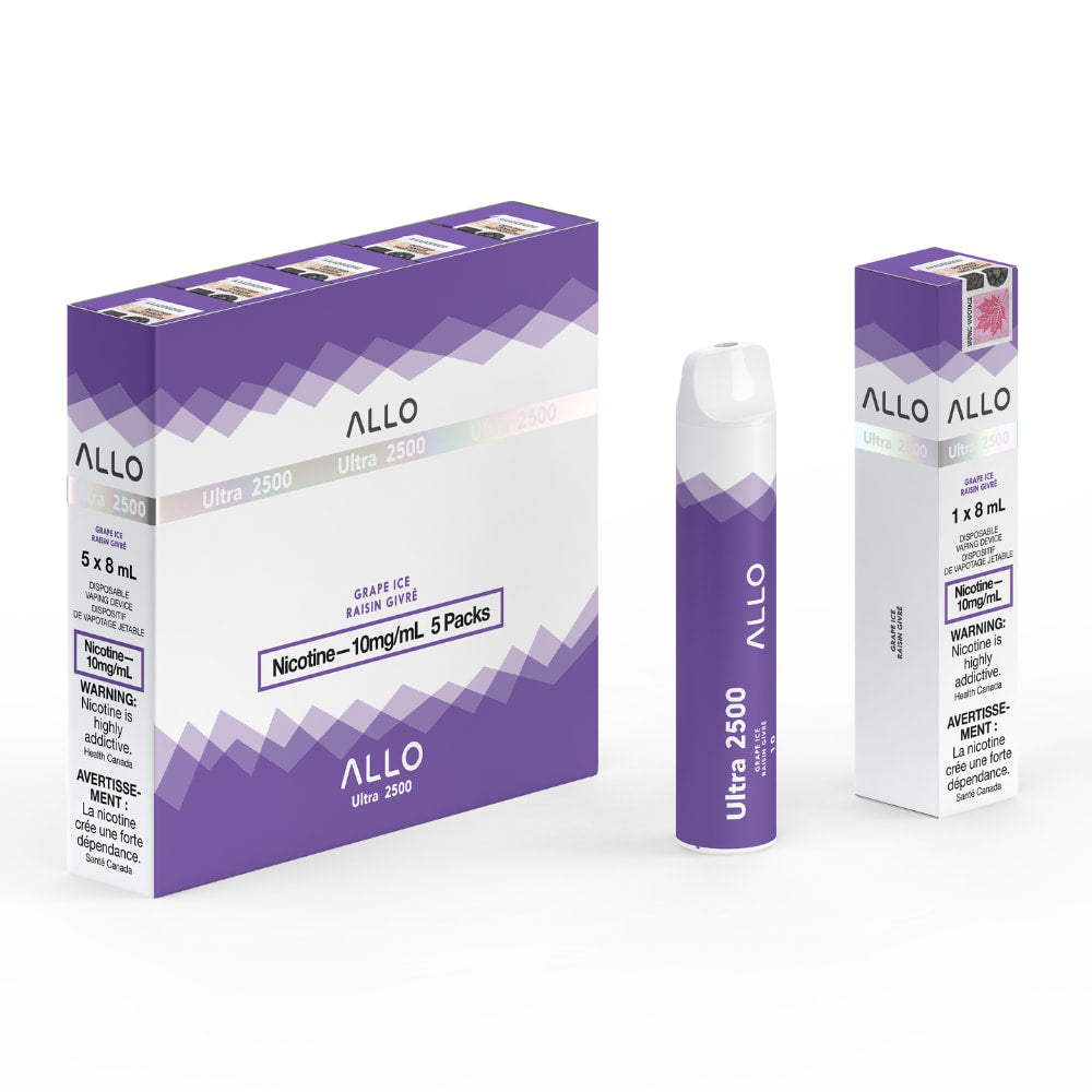 ALLO Ultra 2500 Grape Ice 8mL 2500 Puffs 10mg