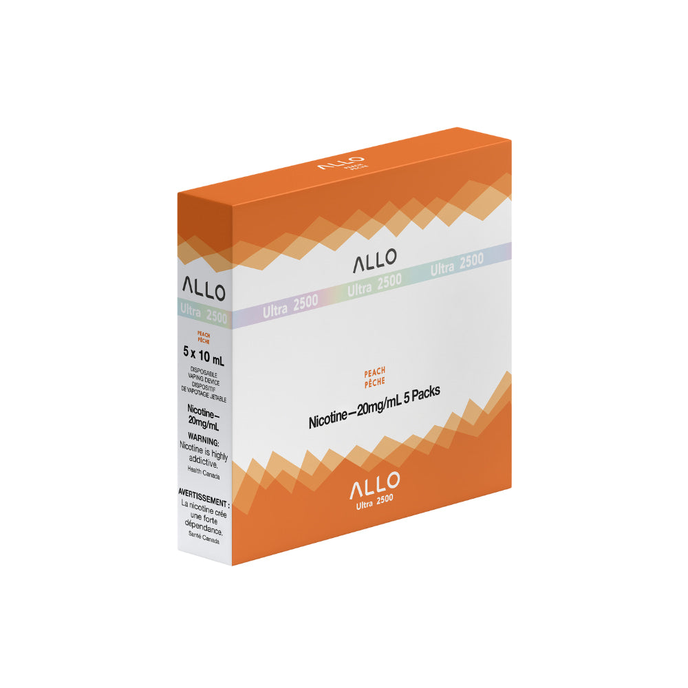 ALLO Ultra 2500 Peach 10mL 2500 Puffs 20 mg