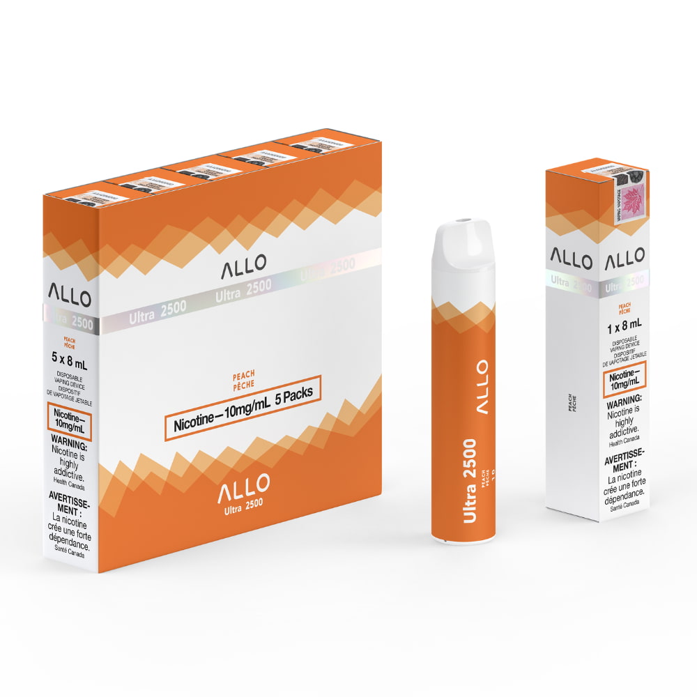 ALLO Ultra 2500 Peach 8mL 2500 Puffs 10mg