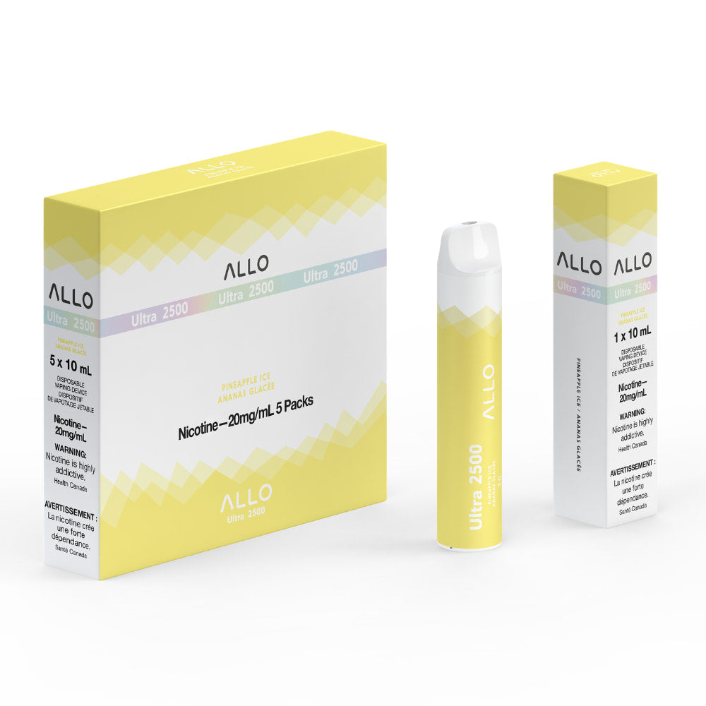 ALLO Ultra 2500 Pineapple Ice 10mL 2500 Puffs 20mg