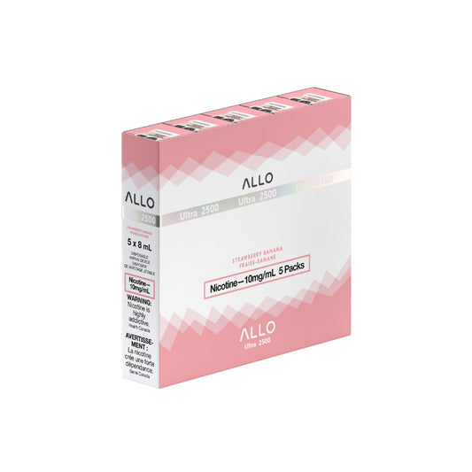 ALLO Ultra 2500 Strawberry Banana 8mL 2500 Puffs 10mg