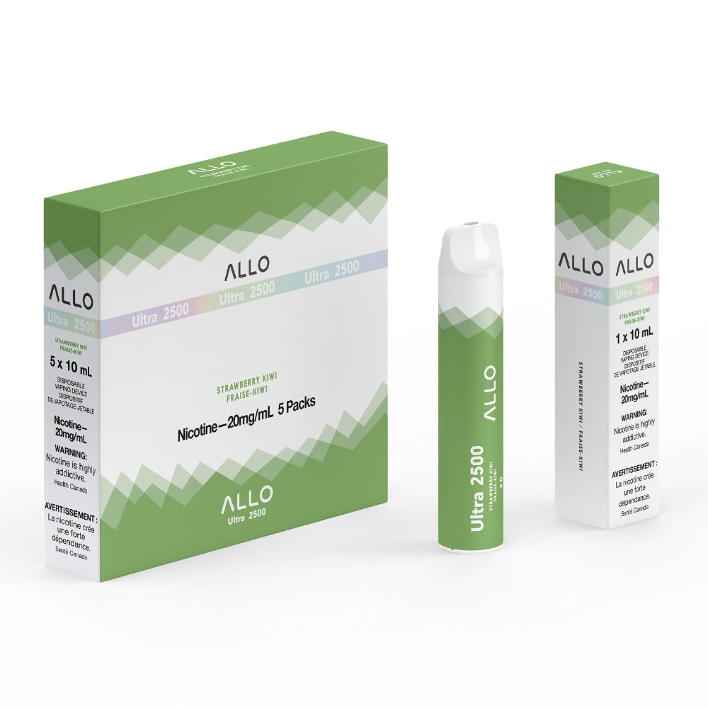 ALLO Ultra 2500 Strawberry Kiwi 10mL 2500 Puffs 20mg