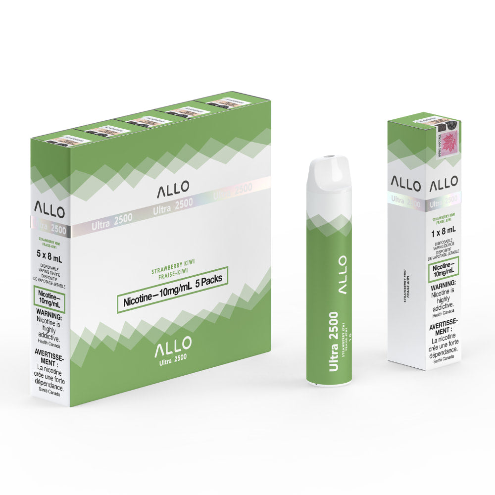 ALLO Ultra 2500 Strawberry Kiwi 8mL 2500 Puffs 10mg