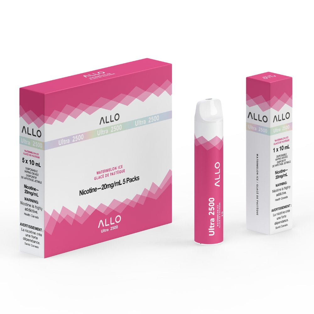 Allo Ultra 2500 Watermelon Ice 10mL 2500 Puffs 20mg