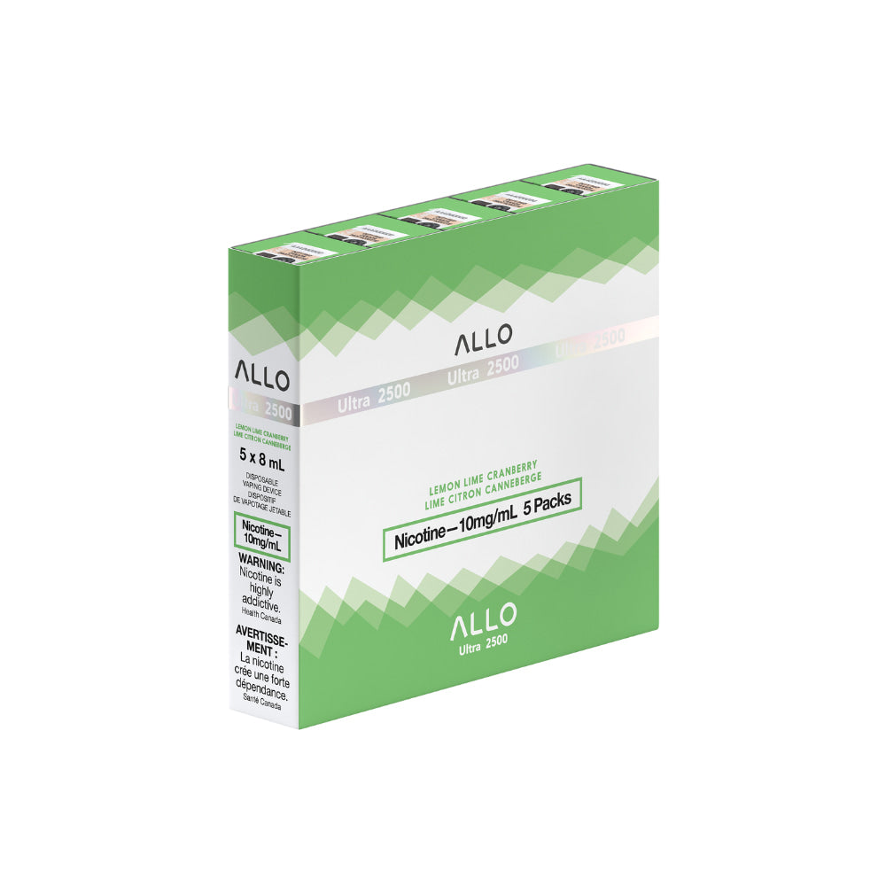 ALLO Ultra Lemon Lime Cranberry 8mL 2500 Puffs 10 mg