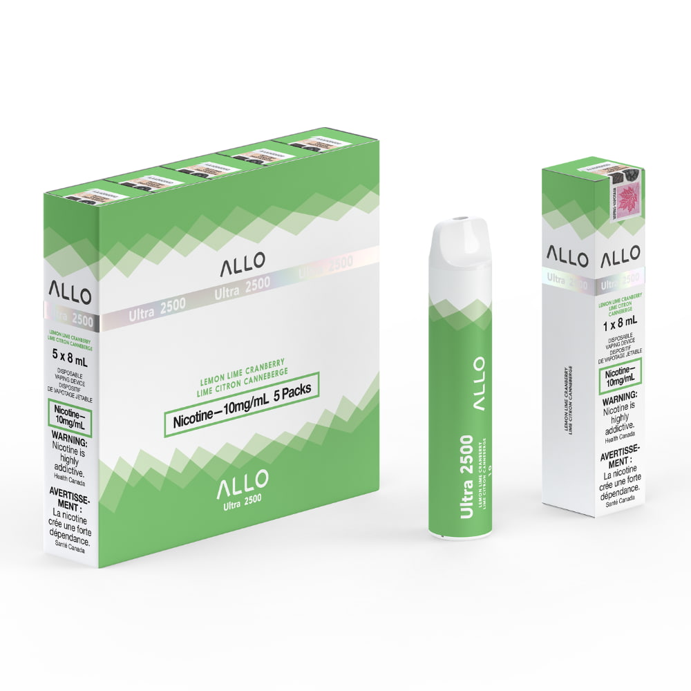 ALLO Ultra Lemon Lime Cranberry 8mL 2500 Puffs 10 mg