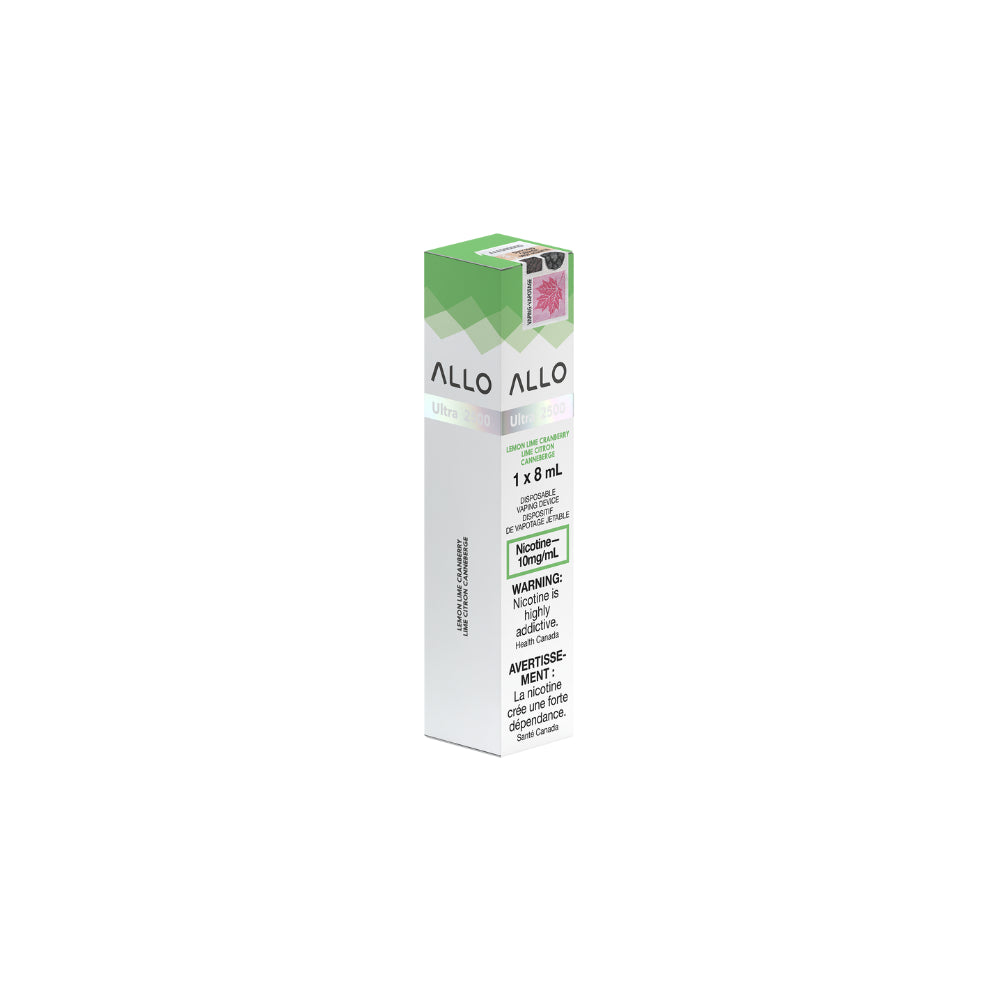 ALLO Ultra Lemon Lime Cranberry 8mL 2500 Puffs 10 mg