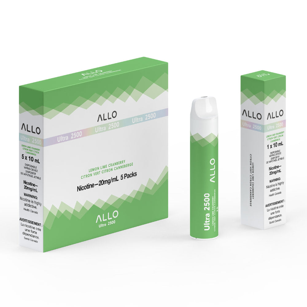 ALLO Ultra Lemon Lime Cranberry 8mL 2500 Puffs 20 mg