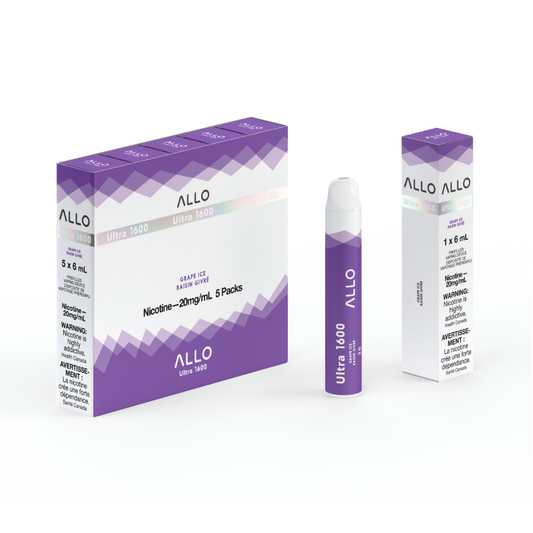 ALLO Ultra 1600 Grape Ice 6mL 1600 Puffs 20 mg