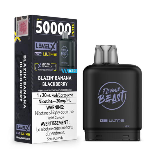 Flavour Beast Level X G2 Ultra - Blazin' Banana Blackberry Iced
