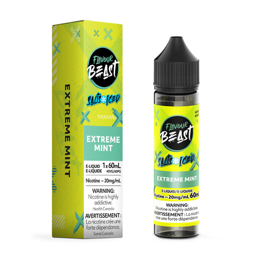 Flavour Beast Salts Vape Juice 60mL 20mg - Extreme Mint Iced