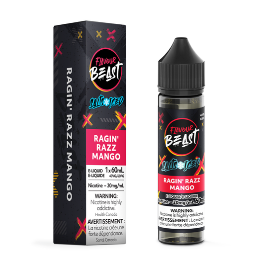 Flavour Beast Salts Vape Juice 60mL 20mg - Ragin Razz Mango Iced