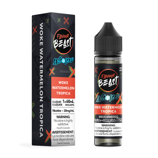 Flavour Beast Salts Vape Juice 60mL 20mg - Woke Watermelon TropicaIced