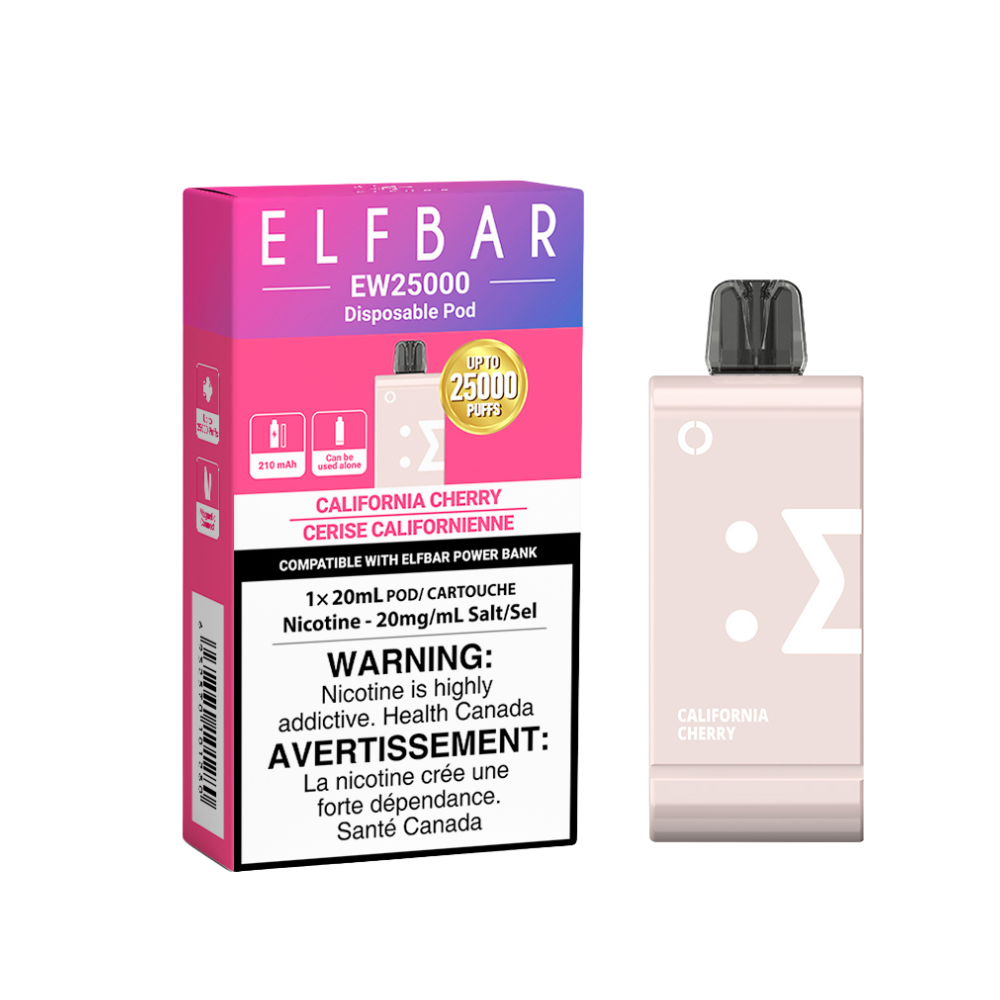 Elf Bar EW25000 Disposable Pod California Cherry 20mL 20mg