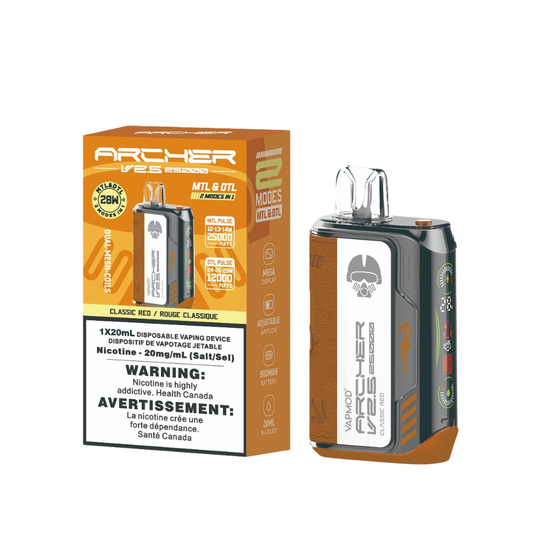 VAPMOD Archer V2.5 25000Puffs Classic Red 20mL 20mg