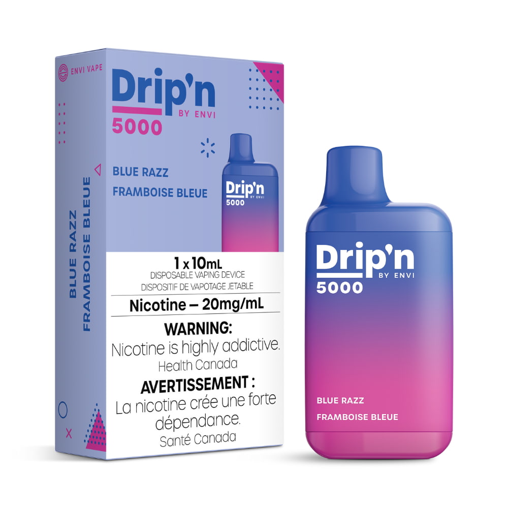 Drip'n By Envi Blue Razz 10mL 5000 Puffs 20mg