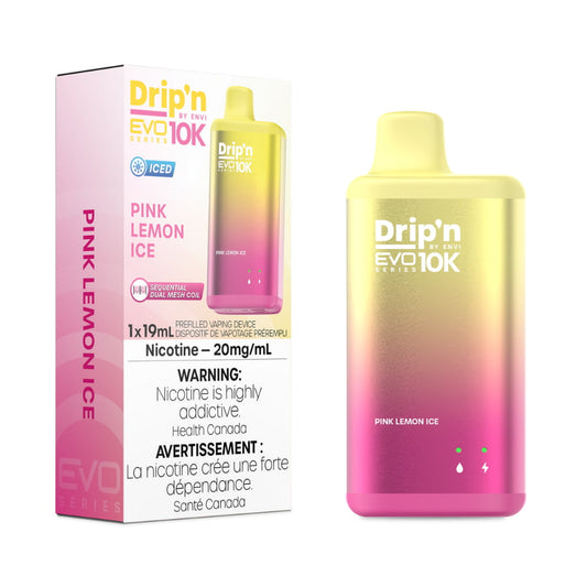 Drip'n By Envi EVO 10K 19mL PINK LEMON ICE 10K Puffs 20mg