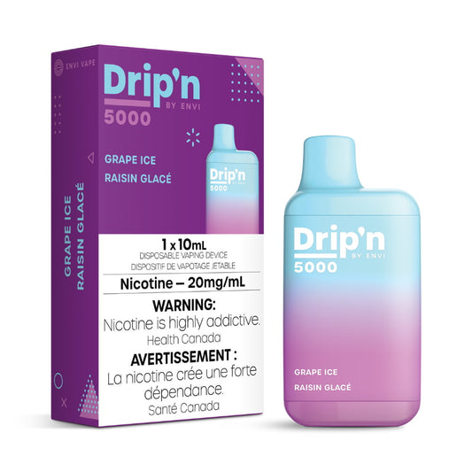 Drip'n By Envi Grape Ice 10mL 5000 Puffs 20mg