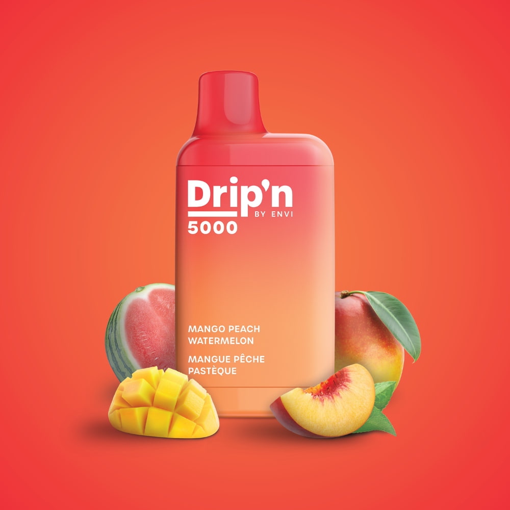 Drip'n By Envi Mango Peach Watermelon 10mL 5000 Puffs 20mg