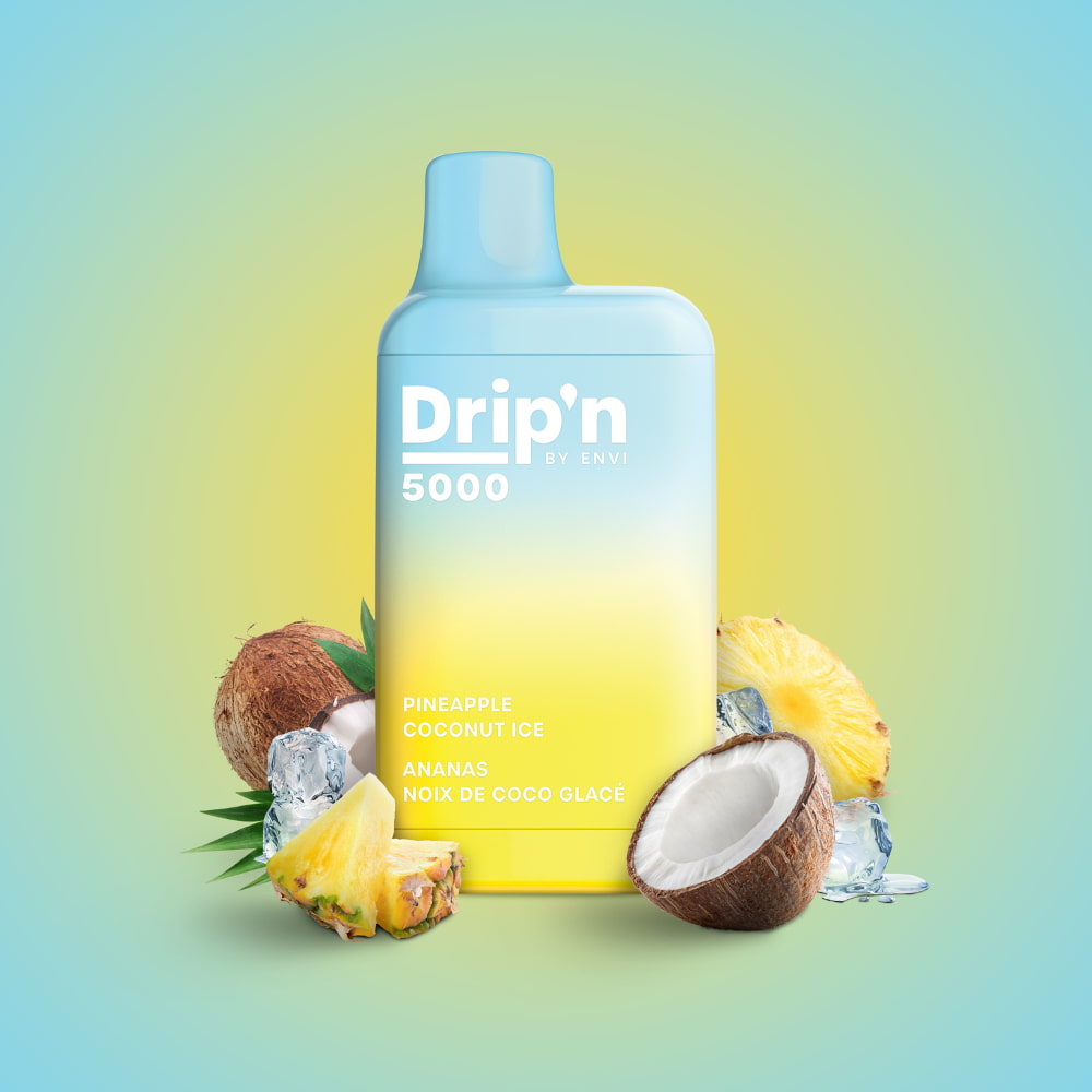 Drip'n By Envi Pineapple Coconut Ice 10mL 5000 Puffs 20mg