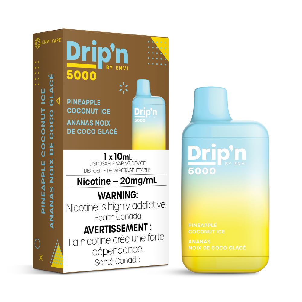 Drip'n By Envi Pineapple Coconut Ice 10mL 5000 Puffs 20mg