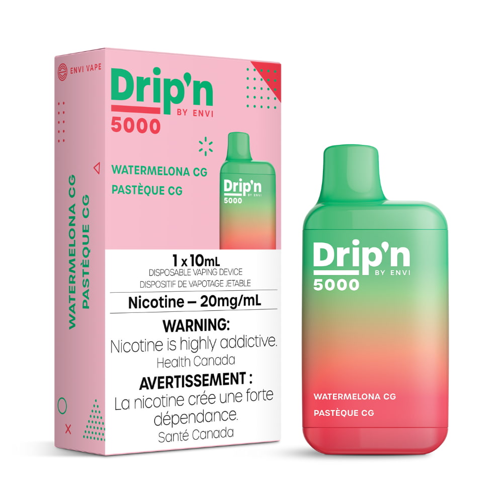 Drip'n By Envi Watermelona CG 10mL 5000 Puffs 20mg