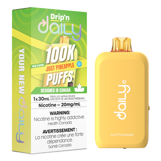 Drip'n Daily Disposable Vape - 100K Puffs - 30mL - Just Pineapple