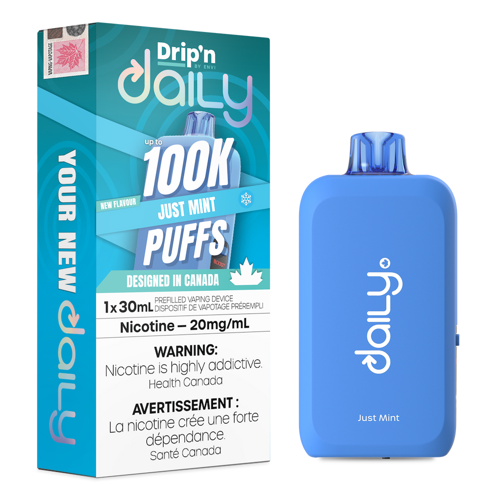 Drip'n Daily  Disposable Vape - 100K Puffs - 30mL - Just Mint