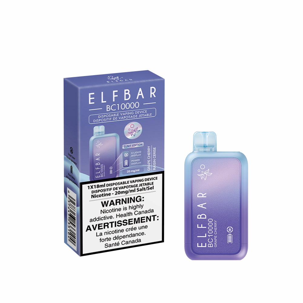 Elf Bar BC10000 Grape Cherry 18mL 10000 Puffs 20mg