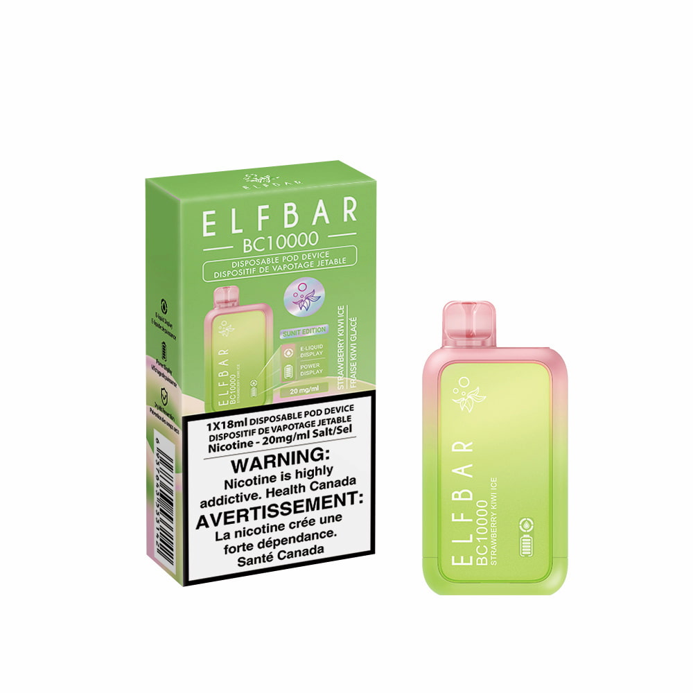 Elf Bar BC10000 Strawberry Kiwi Ice 18mL 10000 Puffs 20mg