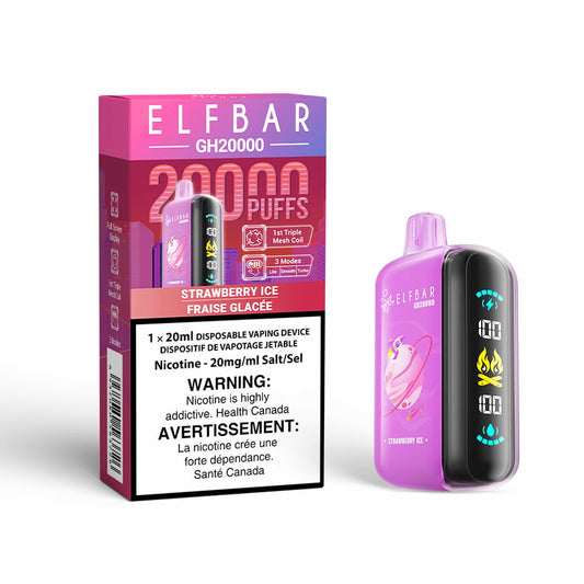 Elf Bar GH20000 Strawberry Ice 20000 Puffs 20 mL 20 mg