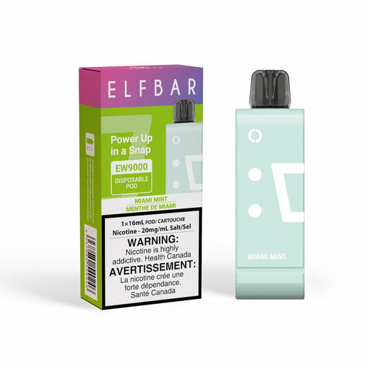 Elf Bar EW9000 Disposable Pod Miami MInt 16mL 20mg