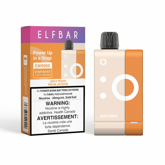 Elf Bar EW9000 Disposable Starter Kit Juicy Peach 16mL 20mg