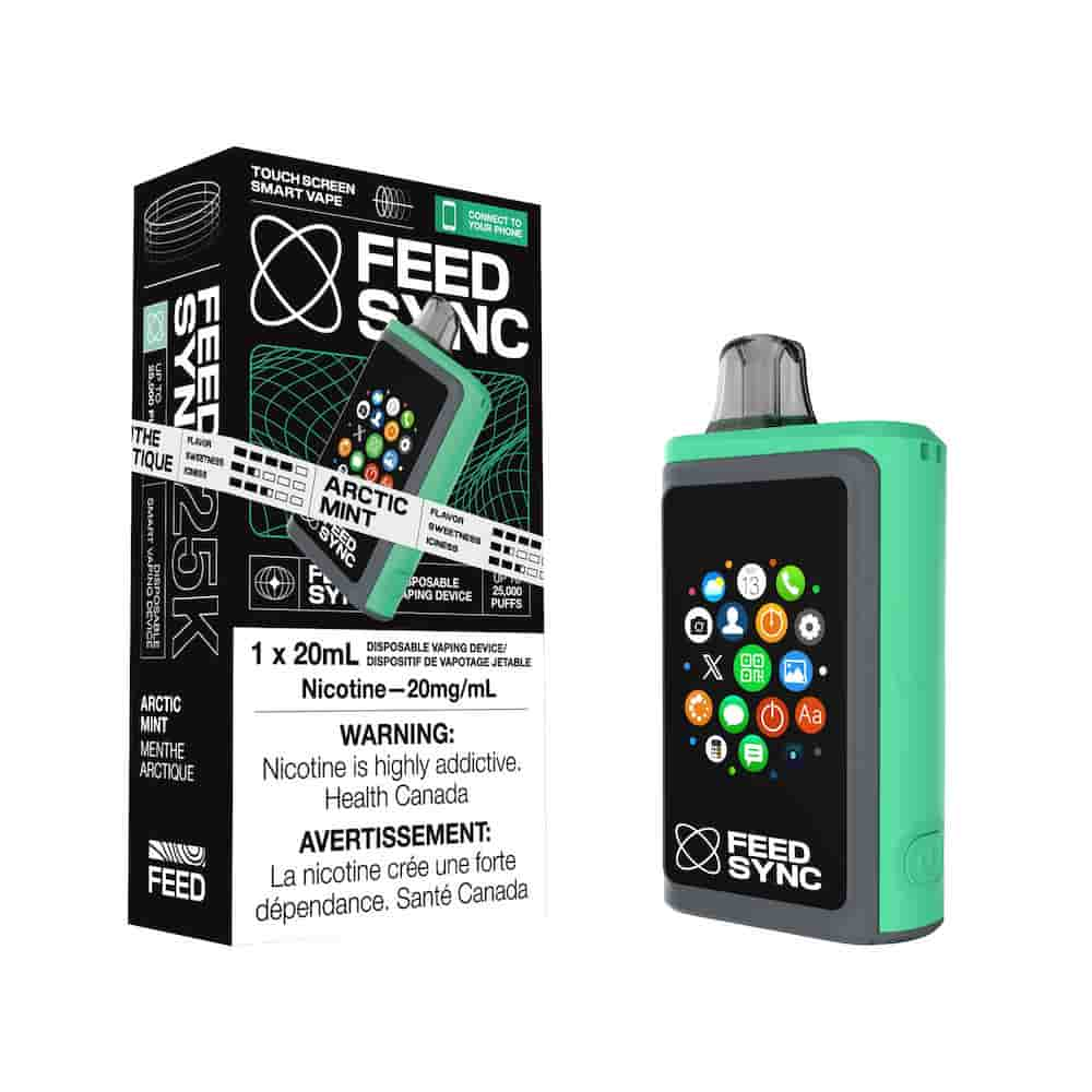 Feed Sync Smart Disposable Arctic Mint 20 mL 20 mg 25000 Puffs