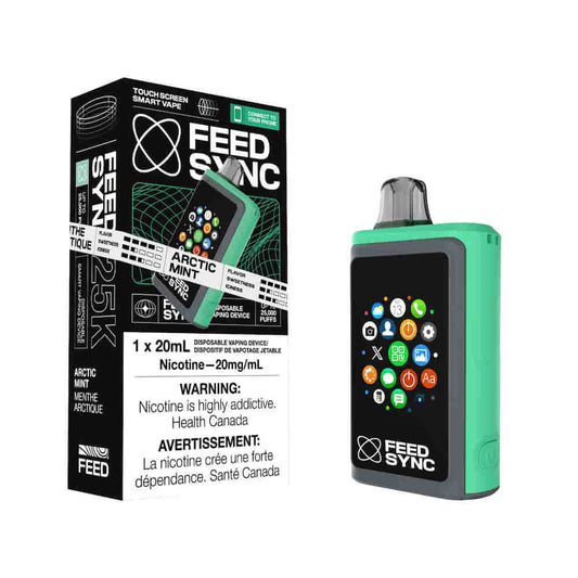 Feed Sync Smart Disposable Arctic Mint 20 mL 20 mg 25000 Puffs