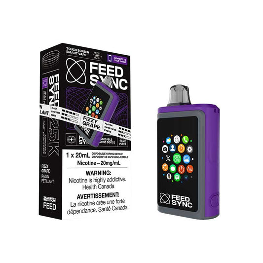 Feed Sync Smart Disposable Fizzy Grape 20 mL 20 mg 25000 Puffs